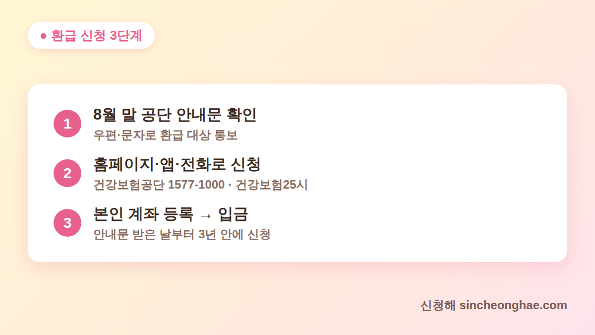 본인부담상한제 환급 신청 방법 3단계 안내